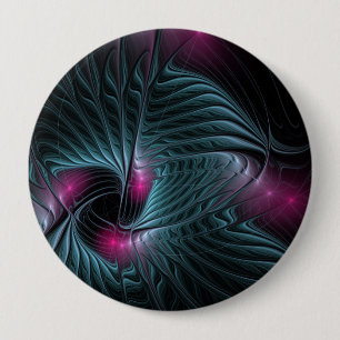 Chapa Redonda De 10 Cm Resumen de la fantasía colorida fractal