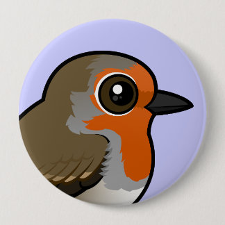 Chapa Redonda De 10 Cm Robin europeo
