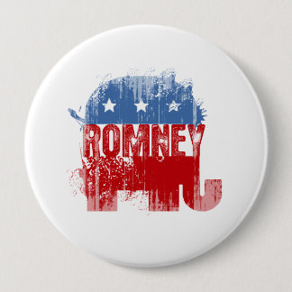 Chapa Redonda De 10 Cm ROMNEY republicano