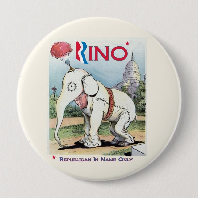 Chapa Redonda De 10 Cm Romney Rino (Anverso)