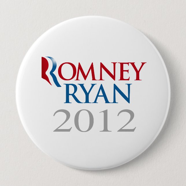 Chapa Redonda De 10 Cm ROMNEY RYAN 2012.png (Anverso)