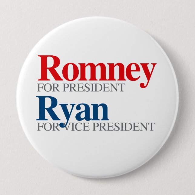 Chapa Redonda De 10 Cm ROMNEY RYAN VP PICK.png (Anverso)