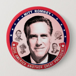 Chapa Redonda De 10 Cm Romney y grandes presidentes