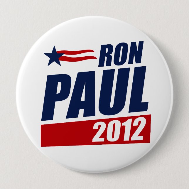 CHAPA REDONDA DE 10 CM RON PAUL 2012 (Anverso)