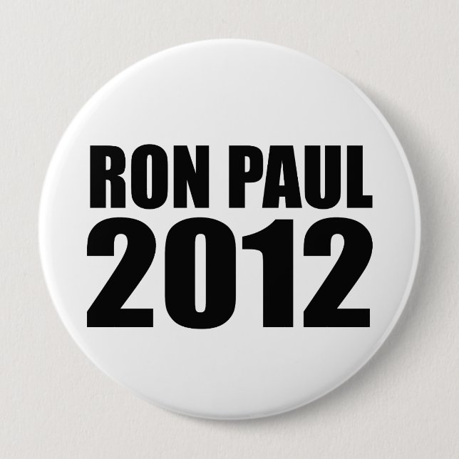 Chapa Redonda De 10 Cm Ron Paul en 2012 (Anverso)