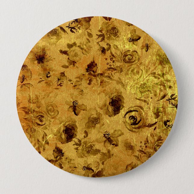 Chapa Redonda De 10 Cm Rosas de acuarela diferentes (Anverso)