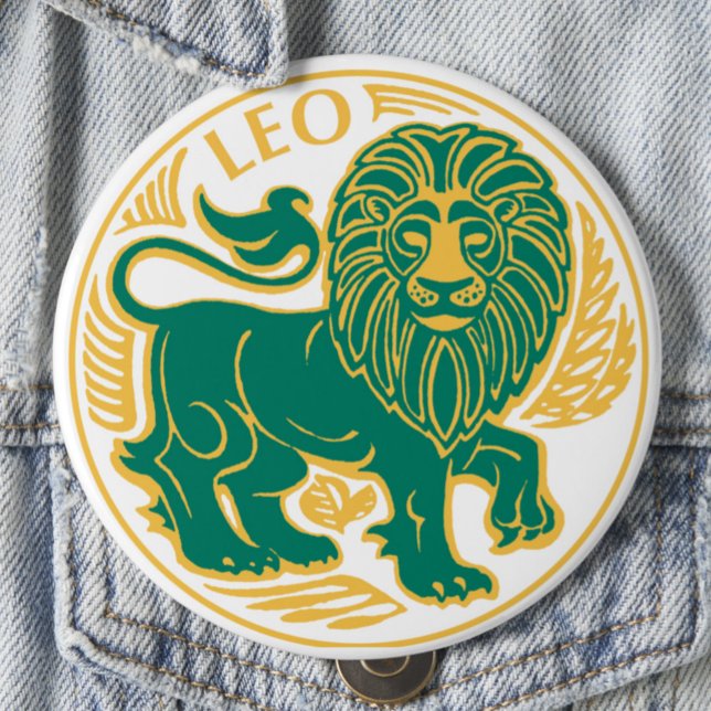 Chapa Redonda De 10 Cm Rótulo Leo del Zodiac en un (Subido por el creador)