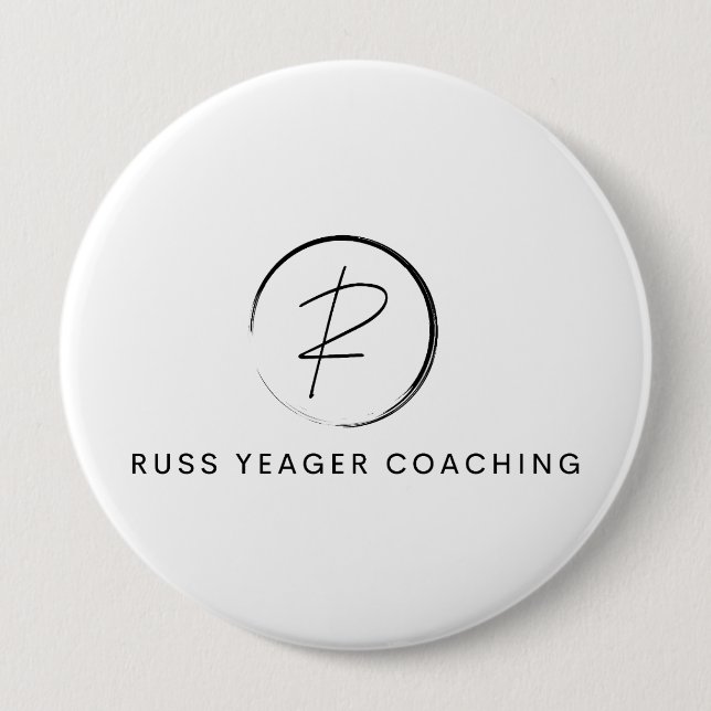 Chapa Redonda De 10 Cm Russ Yeager Coaching Signature Logo (Anverso)