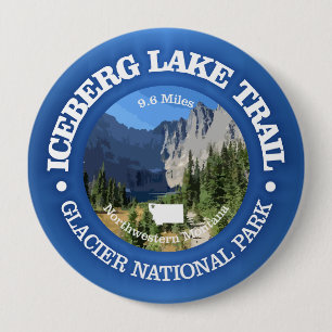 Chapa Redonda De 10 Cm Ruta del lago Iceberg (rd.