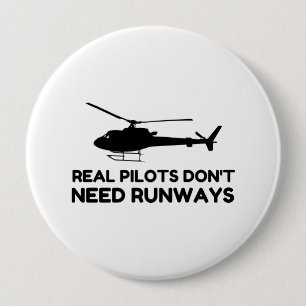 Chapa Redonda De 10 Cm Rutas de PILOTO del helicóptero