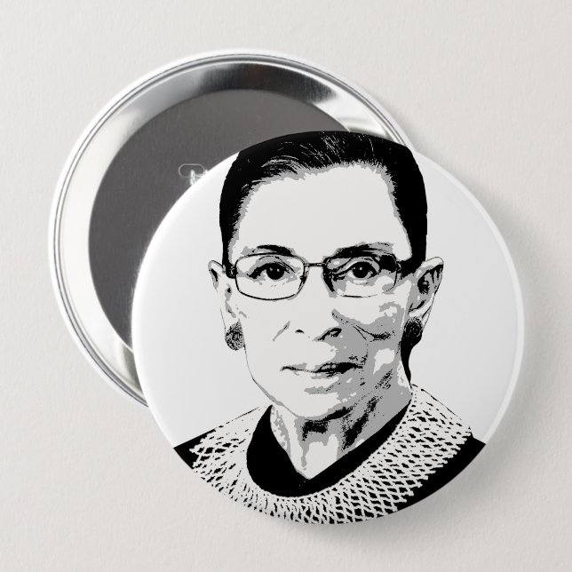 Chapa Redonda De 10 Cm Ruth Bader Ginsburg (Anverso y reverso)