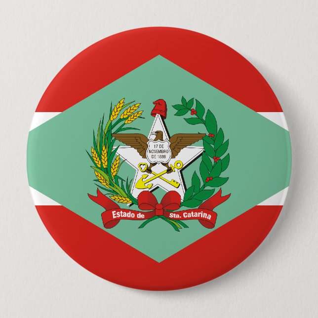 Chapa Redonda De 10 Cm Santa Catarina, el Brasil (Anverso)