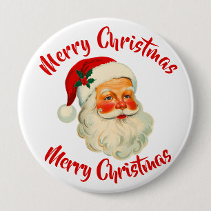 Chapa Redonda De 10 Cm Santa Claus Navidad 