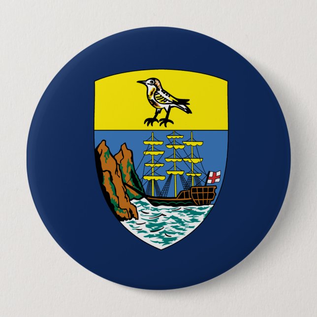 Chapa Redonda De 10 Cm Santa Elena (Anverso)