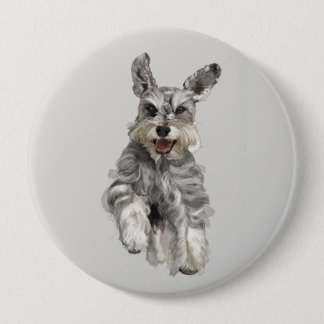 Chapa Redonda De 10 Cm Schnauzer