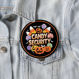 Chapa Redonda De 10 Cm Seguridad de las velas de Halloween