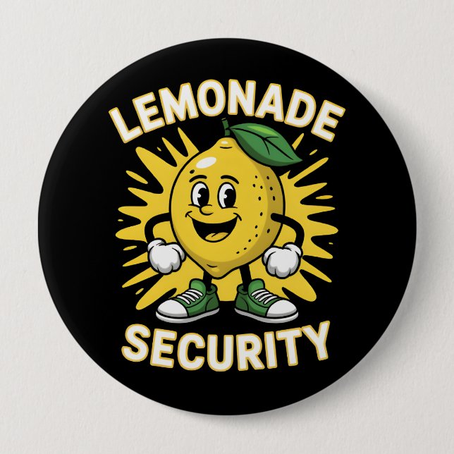 Chapa Redonda De 10 Cm Seguridad del stand de Lemonade (Anverso)
