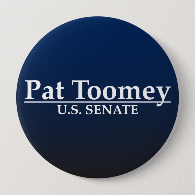 Chapa Redonda De 10 Cm Senado de Pat Toomey los E.E.U.U. (Anverso)