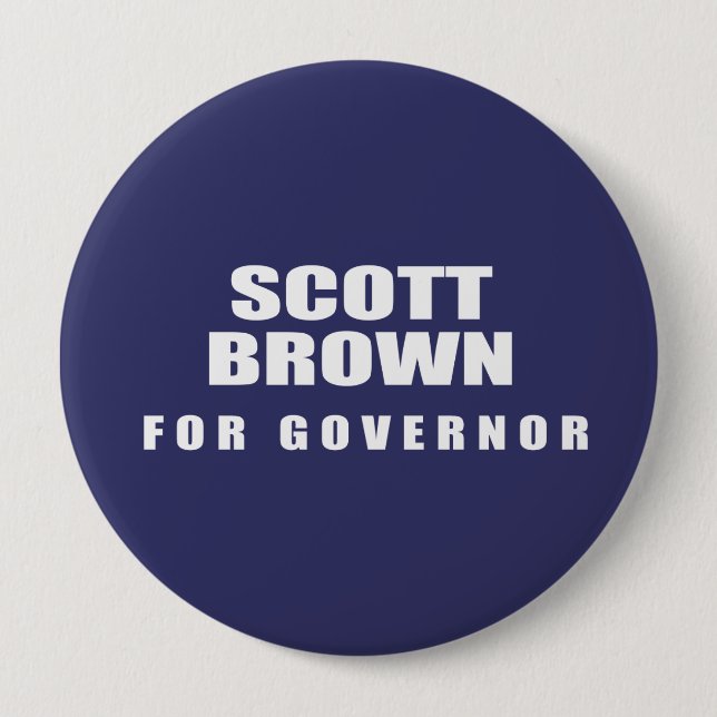 CHAPA REDONDA DE 10 CM SENADOR SCOTT BROWN (Anverso)