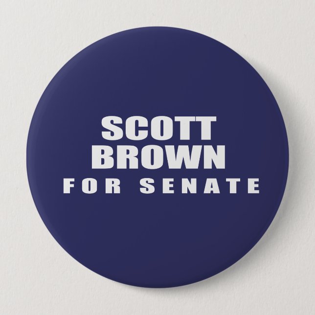 CHAPA REDONDA DE 10 CM SENADOR SCOTT BROWN (Anverso)
