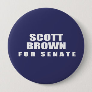 CHAPA REDONDA DE 10 CM SENADOR SCOTT BROWN