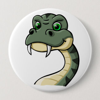 Chapa Redonda De 10 Cm Serpiente del dibujo animado