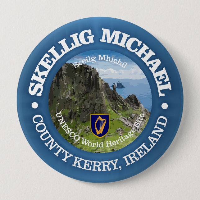 Chapa Redonda De 10 Cm Skellig Michael (rd) (Anverso)