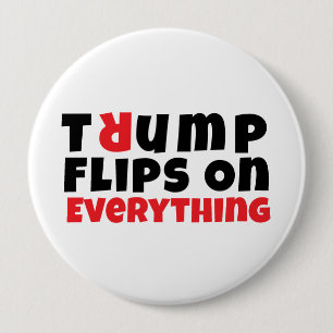 Chapa Redonda De 10 Cm Slogan de protesta anti trump