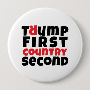 Chapa Redonda De 10 Cm Slogan de protesta anti trump