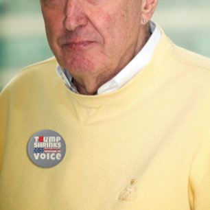 Chapa Redonda De 10 Cm Slogan de protesta anti trump: gris rojo