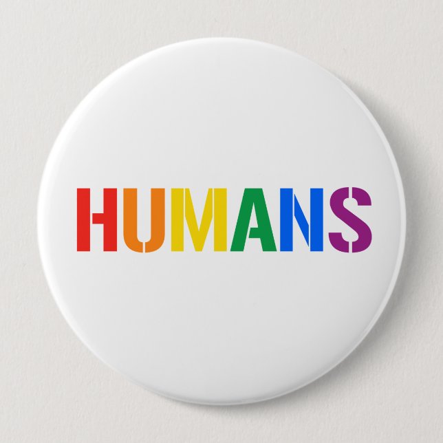 CHAPA REDONDA DE 10 CM SOMOS SERES HUMANOS (Anverso)