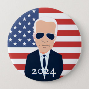 Chapa Redonda De 10 Cm Soporte Joe Biden   Elecciones presidenciales de 2