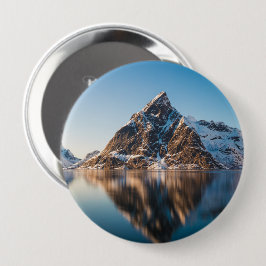 Chapa Redonda De 10 Cm Souvenir de Noruega Lofoten