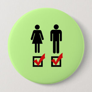 Chapa Redonda De 10 Cm Soy bisexual