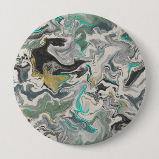 Chapa Redonda De 10 Cm Stone Marbling with Turquoise Veins 4" Round