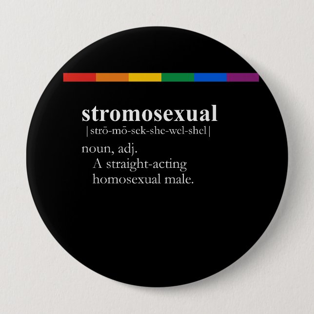 CHAPA REDONDA DE 10 CM STROMOSEXUAL (Anverso)