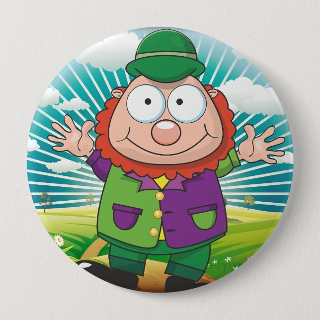 Chapa Redonda De 10 Cm Suerte de los irlandeses (Anverso)