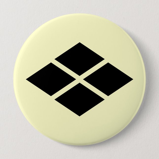 Chapa Redonda De 10 Cm Takeda lunes, Japón (Anverso)