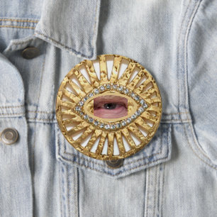 CHAPA REDONDA DE 10 CM TALISMÁN DE TRUMP
