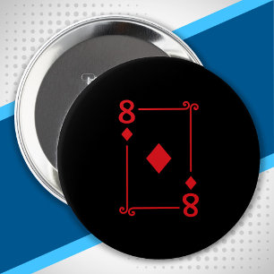 Chapa Redonda De 10 Cm Tarjetas de juego 8 para diamantes equivalentes