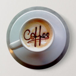 Chapa Redonda De 10 Cm Taza de café y platillo café con leche