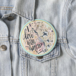 Chapa Redonda De 10 Cm Te Amo Mamá Bonito Watercolor Verde Cualquier Nomb