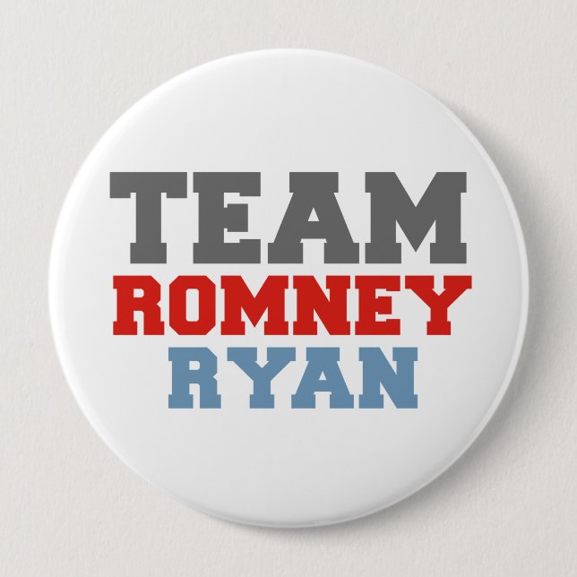 Chapa Redonda De 10 Cm TEAM ROMNEY RYAN VP TEAM.png (Anverso)