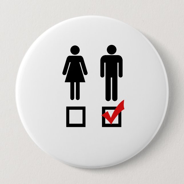 Chapa Redonda De 10 Cm Tengo gusto de muchachos (Anverso)