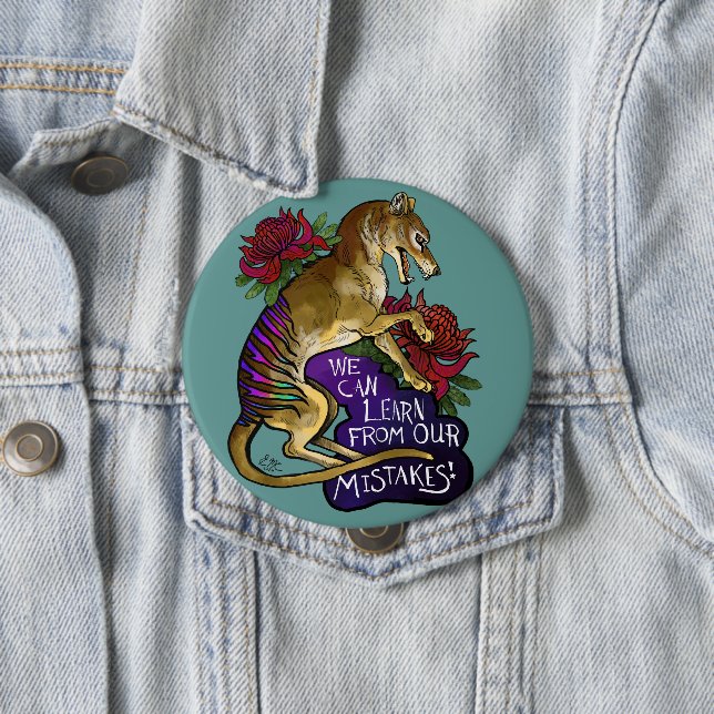 Chapa Redonda De 10 Cm Thilacine Podemos aprender (In situ)