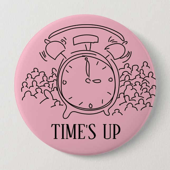 Chapa Redonda De 10 Cm TIEMPO ENCIMA del estilo 19 (Anverso)