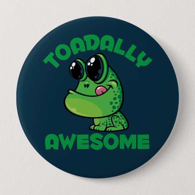 Chapa Redonda De 10 Cm Toad Personalizado feliz y asombroso (Anverso)