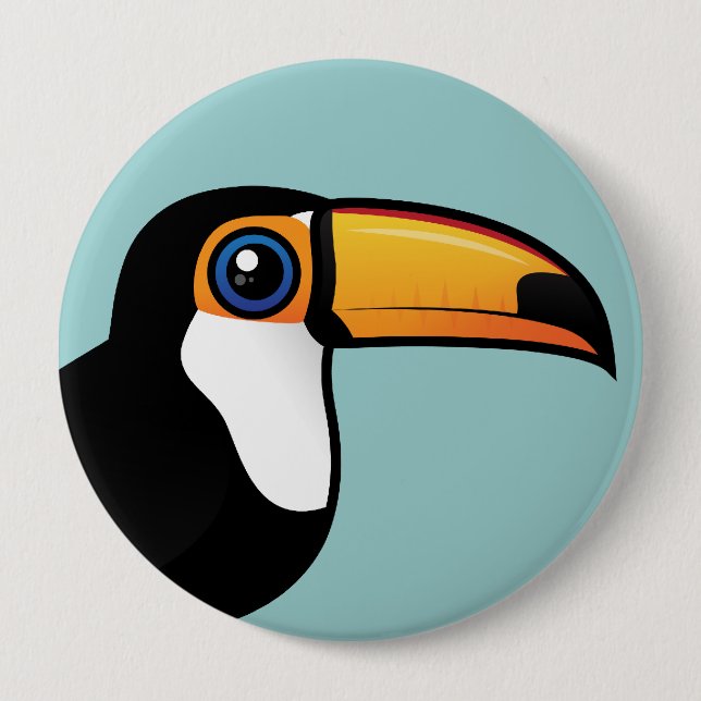 Chapa Redonda De 10 Cm Toco Toucan (Anverso)