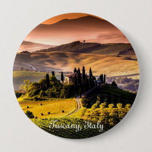 Chapa Redonda De 10 Cm Toscana, Italia - fotografía del paisaje
