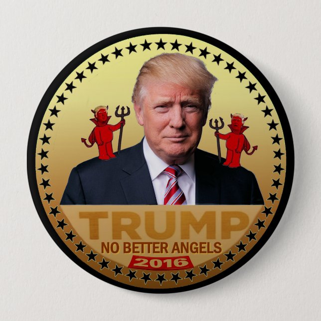 Chapa Redonda De 10 Cm Trump 2016 (Anverso)